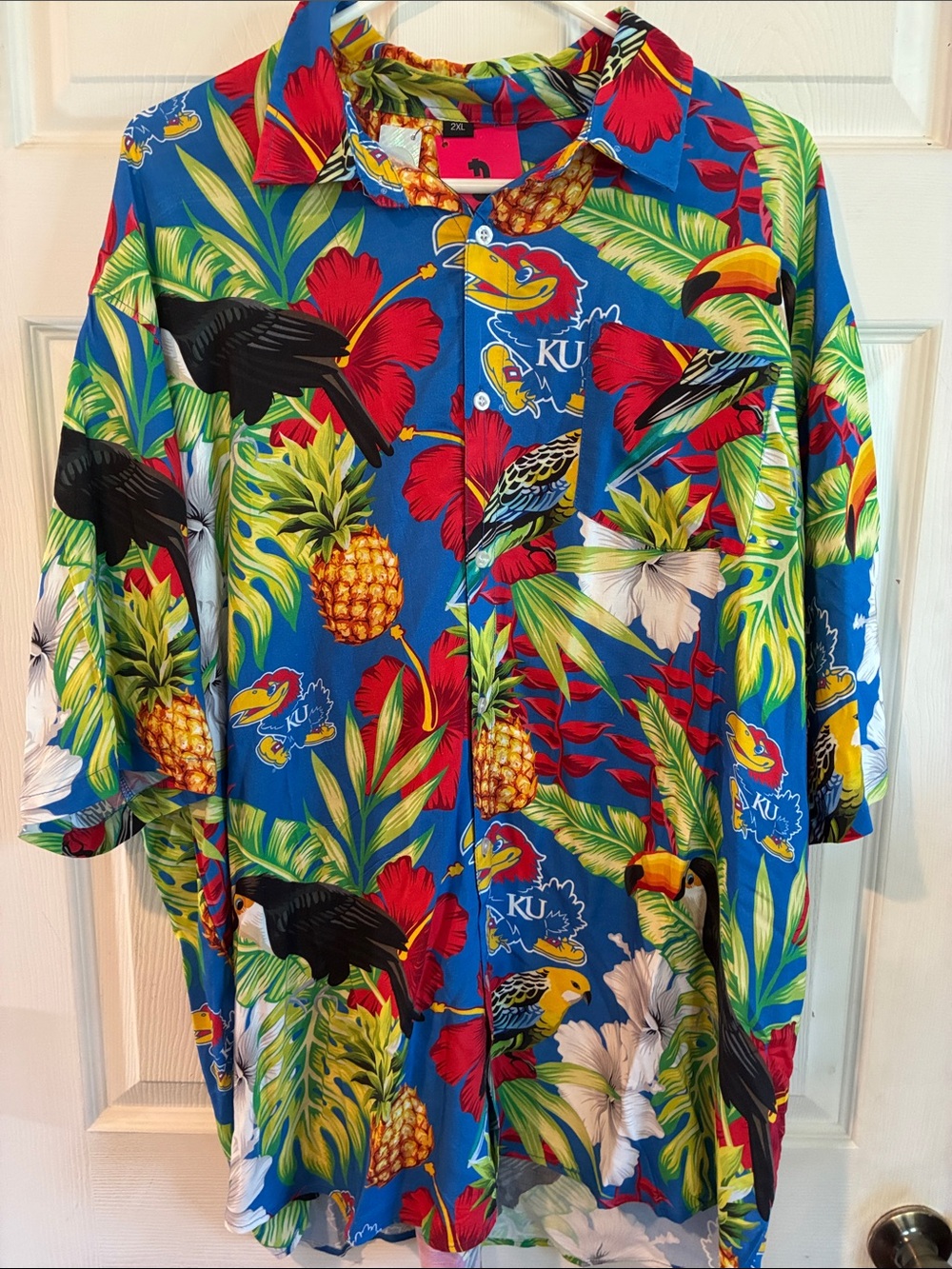 Foco Size 2X Men’s Tropical KU Print  Top NWT